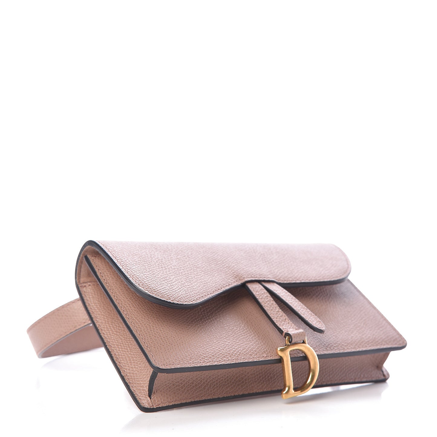 Grained Calfskin Saddle Belt Bag Fard