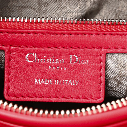 Christian Dior Lambskin Cannage Medium Lady Dior Red 6 of 10