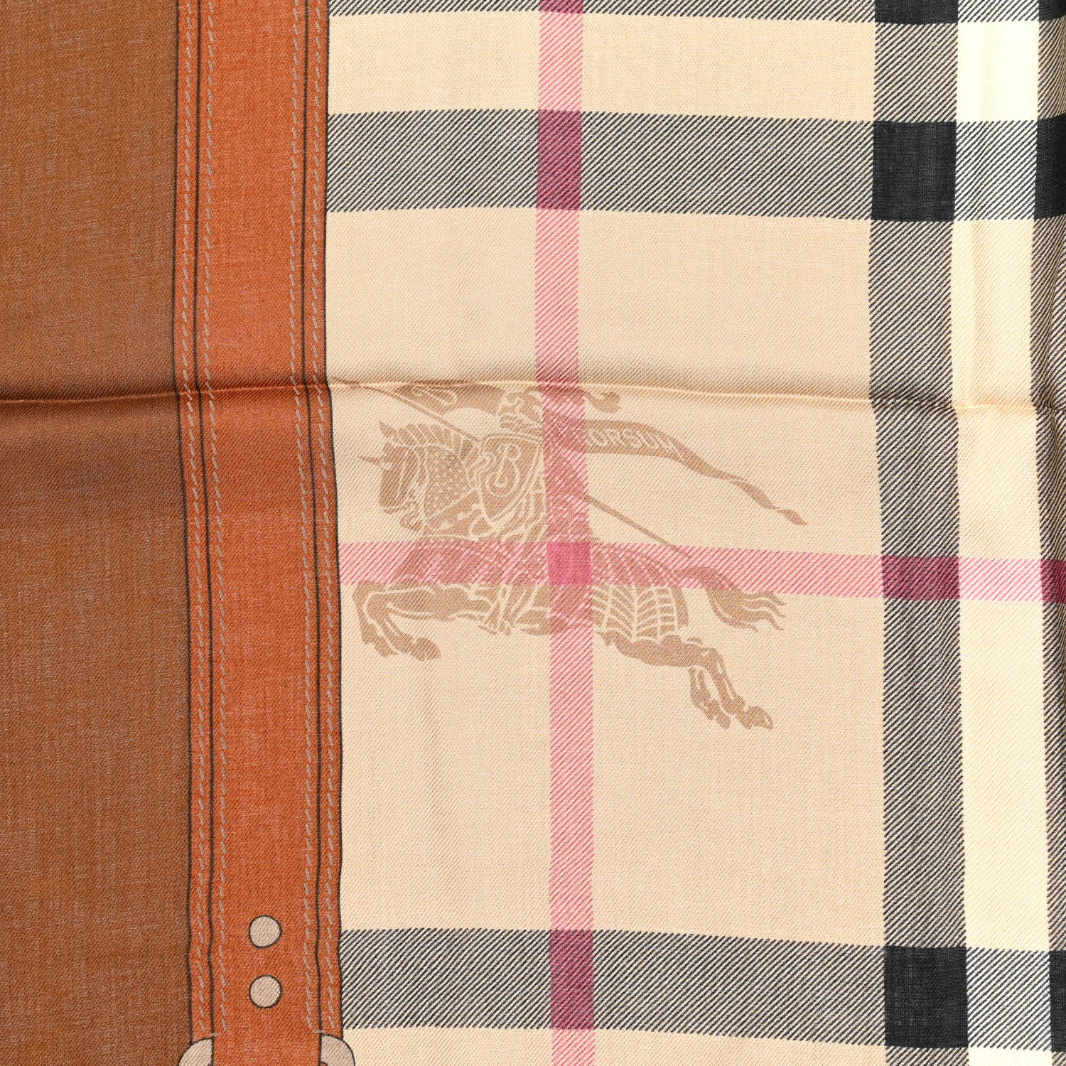 Burberry Modal Silk Haymarket Check Scarf Bronze 2 of 4