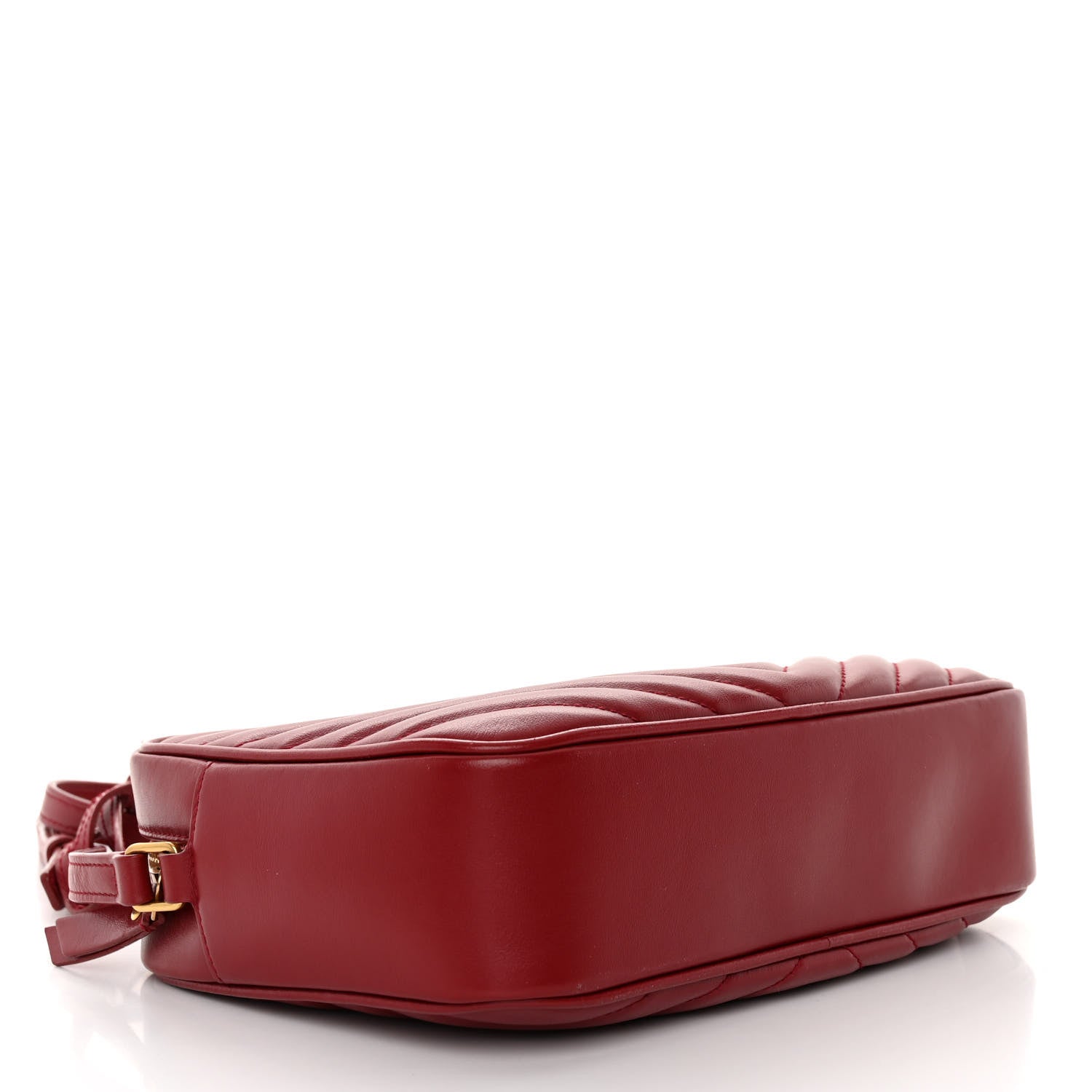 Saint Laurent Calfskin Matelasse Monogram Lou Camera Bag Red 4 of 10