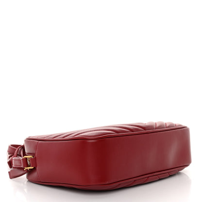Saint Laurent Calfskin Matelasse Monogram Lou Camera Bag Red 4 of 10