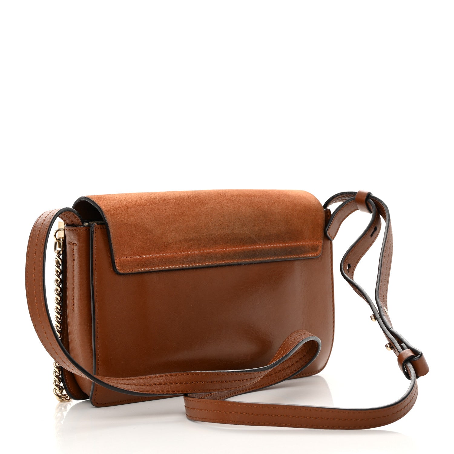 Chloe Suede Calfskin Small Faye Shoulder Bag Tobacco 3 of 18