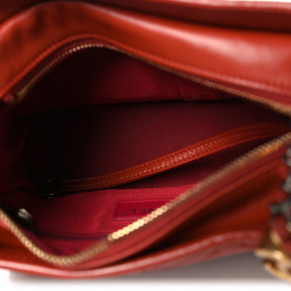 Chanel Aged Calfskin Quilted Small Gabrielle Hobo Red 5 of 10