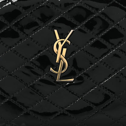 Saint Laurent Patent Quilted Gaby Zipped Pouch Black 8 of 13