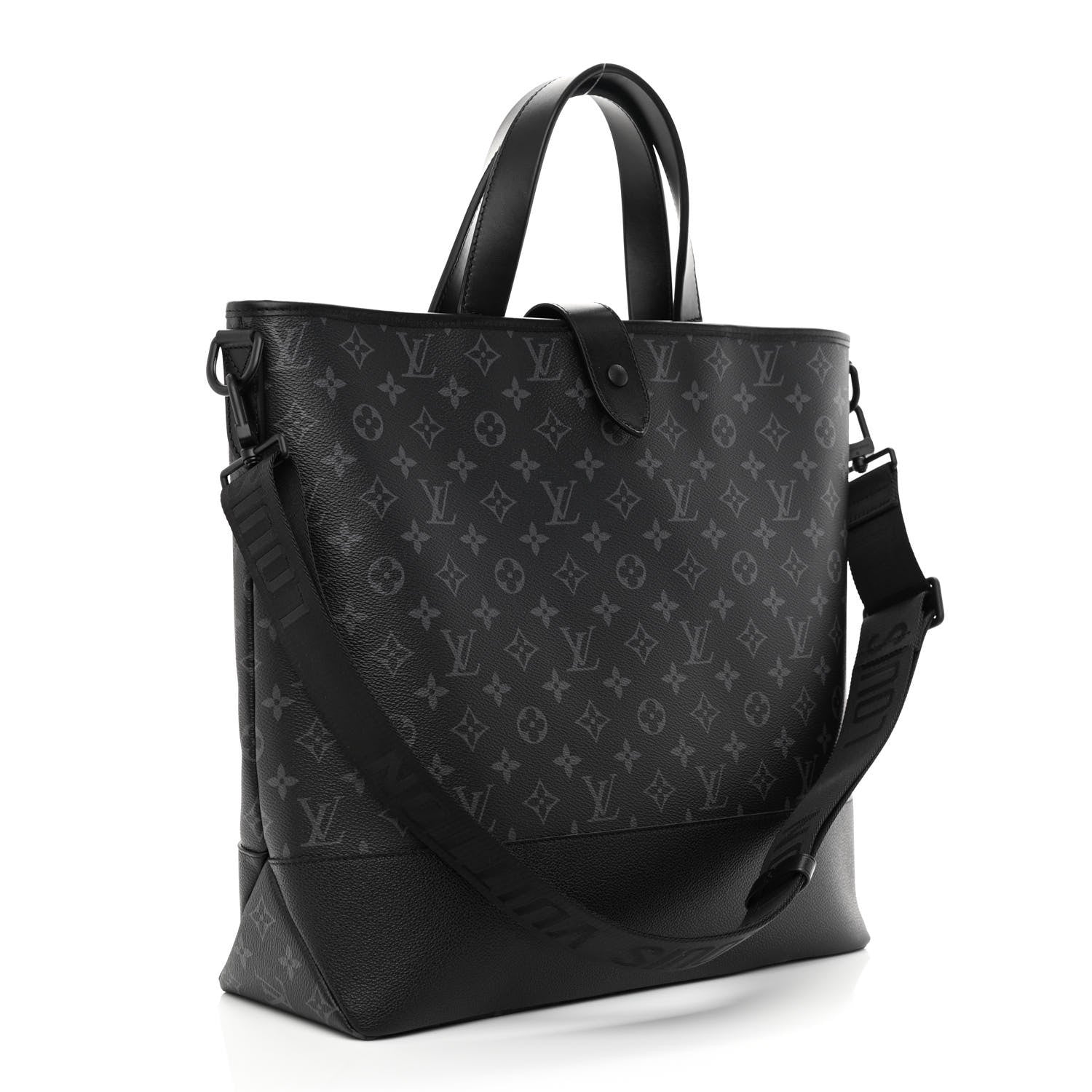 Louis Vuitton Monogram Eclipse Saumur Tote Black 3 of 9