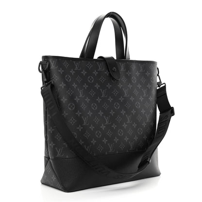 Louis Vuitton Monogram Eclipse Saumur Tote Black 3 of 9