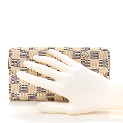Louis Vuitton Damier Azur Sarah Wallet NM 2 of 9