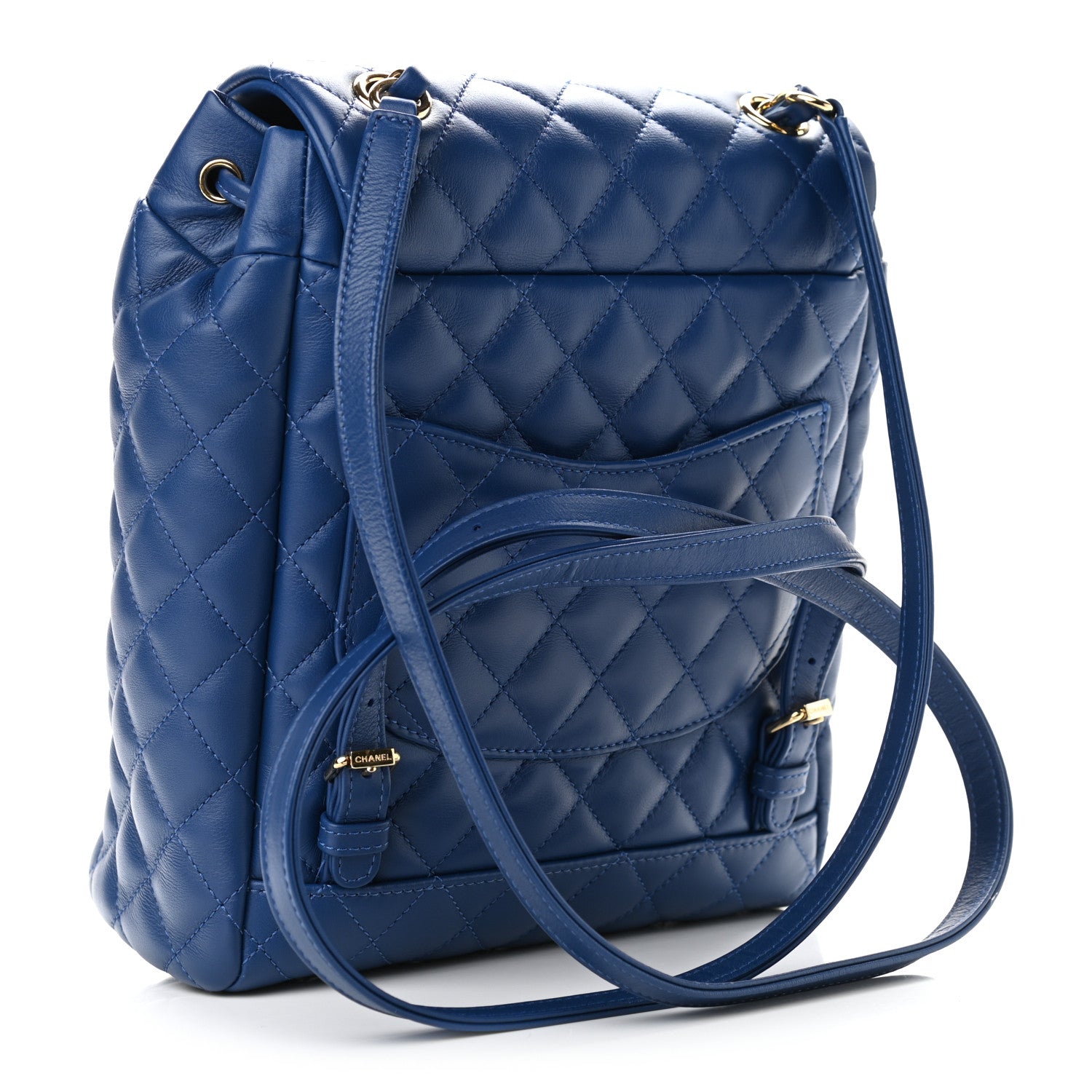 Chanel Calfskin Quilted Small Urban Spirit Backpack Blue 2 of 10