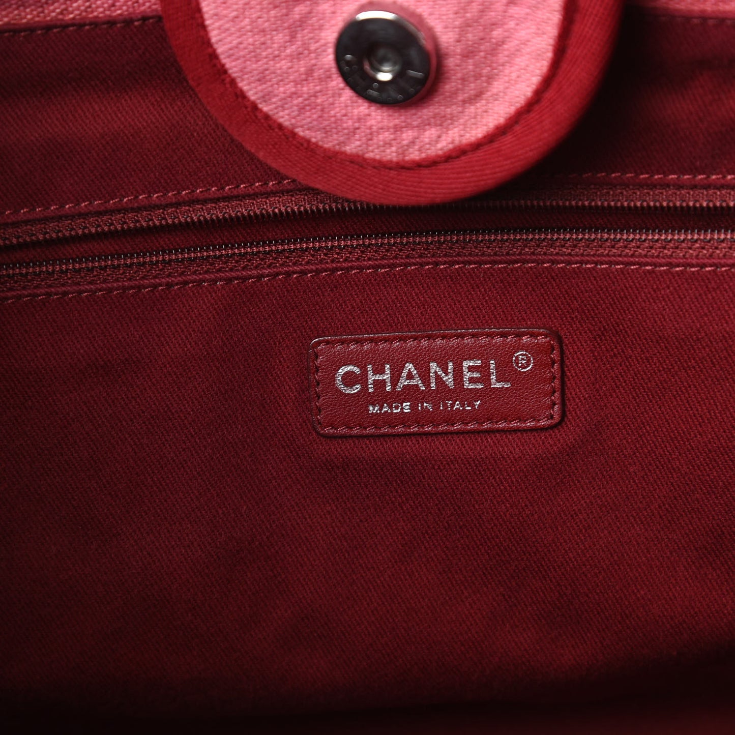 Canvas Medium Deauville Tote Red