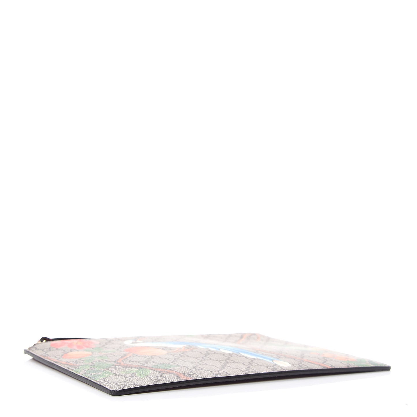 GG Supreme Monogram Tian Large Zip Pouch Beige Multicolor Red