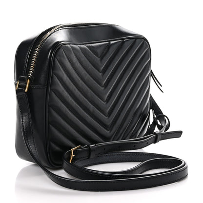 Saint Laurent Calfskin Matelasse Monogram Lou Camera Bag Black 3 of 10