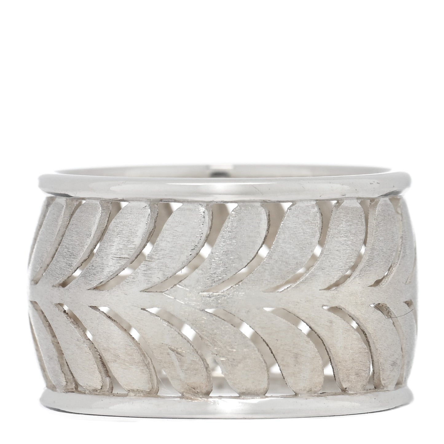 Sterling Silver Villa Paloma Palm Band Ring 53 6.25