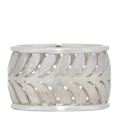 Tiffany Sterling Silver Villa Paloma Palm Band Ring 53 6.25 1 of 5