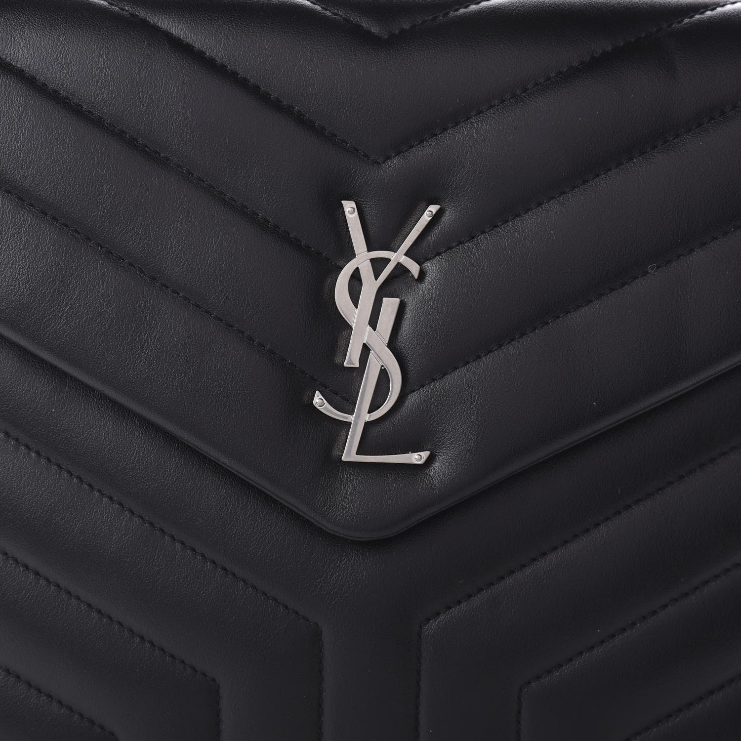 Saint Laurent Calfskin Y Quilted Monogram Loulou Document Holder Black 9 of 9