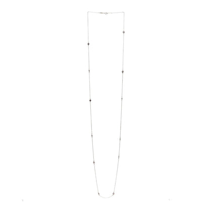 Tiffany Sterling Silver Pink Sapphire Elsa Peretti Color By The Yard 12 Station Necklace 3 of 4