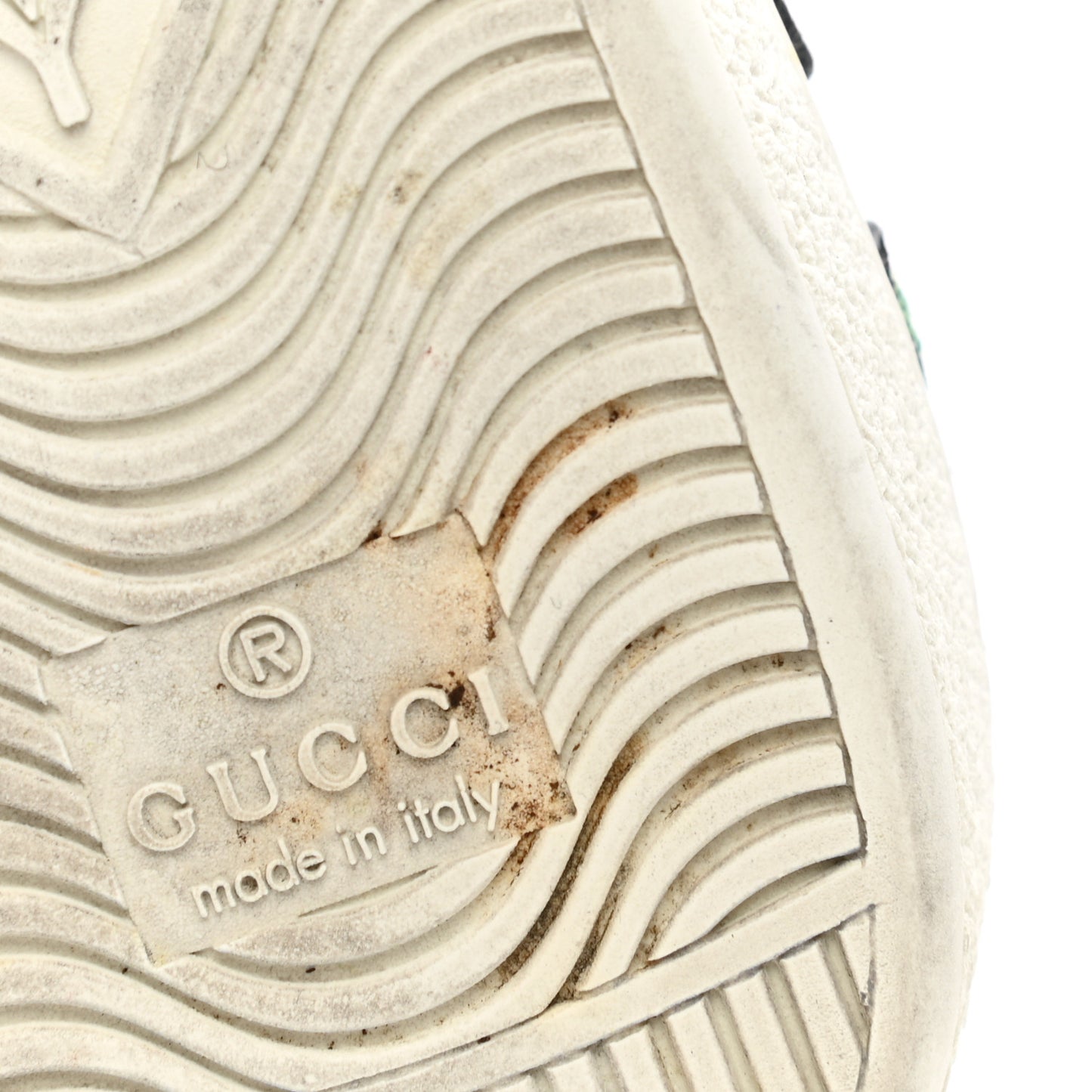 Calfskin Web Floral Embroidered Womens Ace Sneakers 35 White