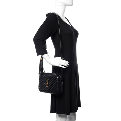 Saint Laurent Calfskin Matelasse Monogram Lou Camera Bag Black 3 of 10