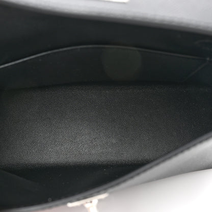 Hermes Madame Calfskin Lizard Mini Kelly Sellier Touch 20 Black 4 of 9