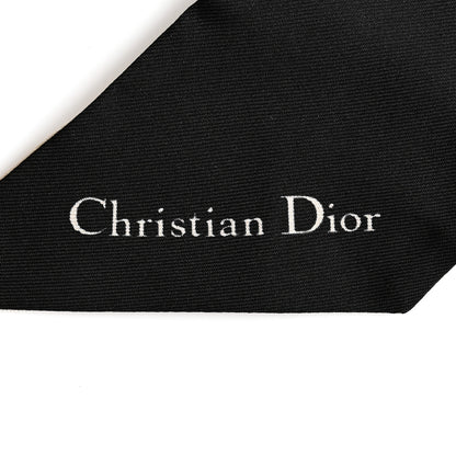 Christian Dior Silk 30 Montaigne Mitzah Scarf Black White 2 of 3