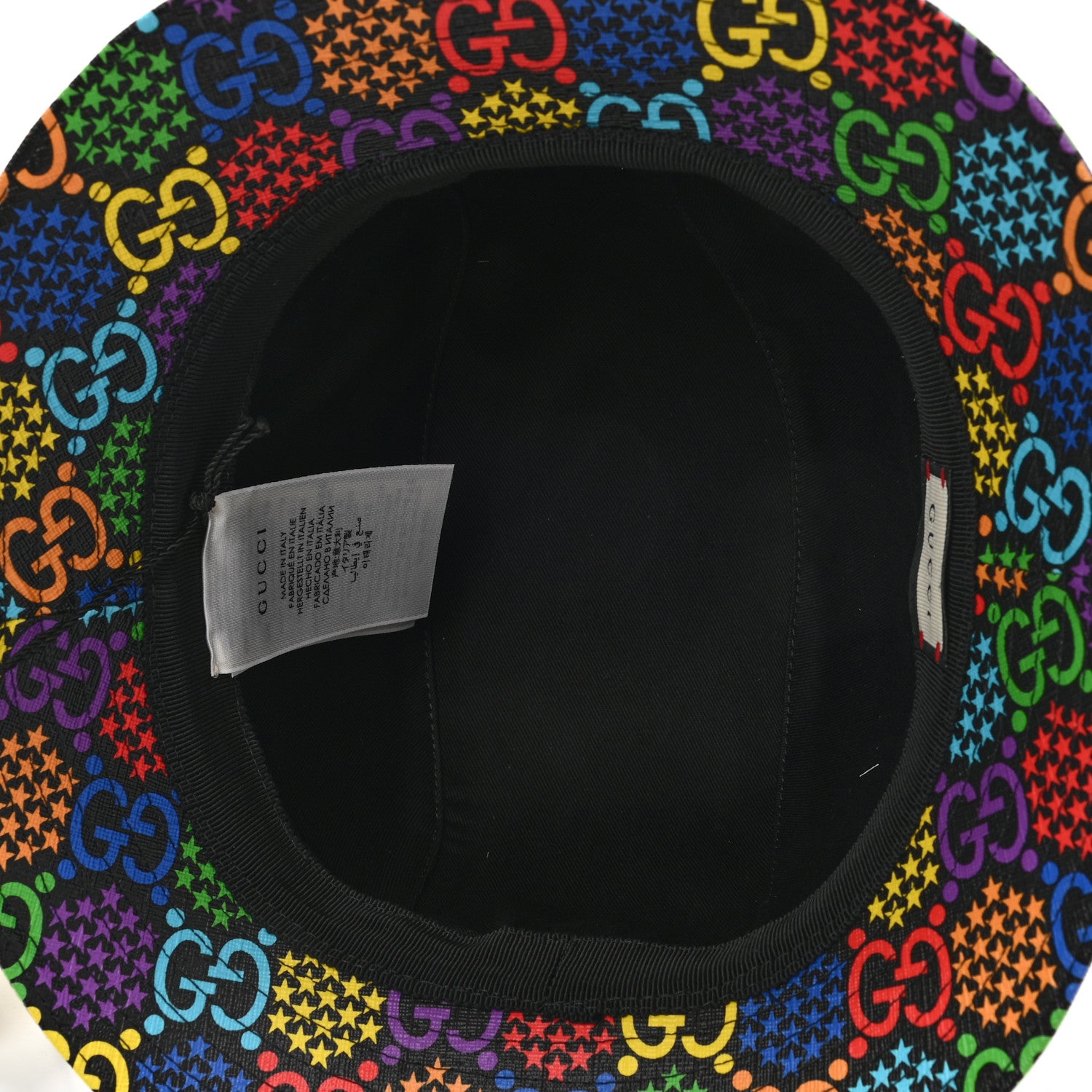 Gucci GG Supreme Monogram Psychedelic Fedora Hat S Multicolor 7 of 10