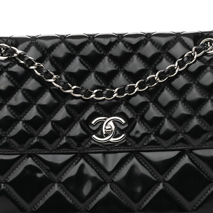 Chanel Vinyl Quilted In The Business Flap Bag Black 8 of 11