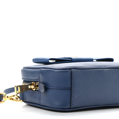 Prada Saffiano Fiocco Bow Camera Crossbody Bag Bluette 7 of 10