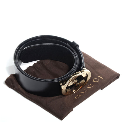 Gucci Leather GG Logo Buckle Belt Black 85 34 5 of 5