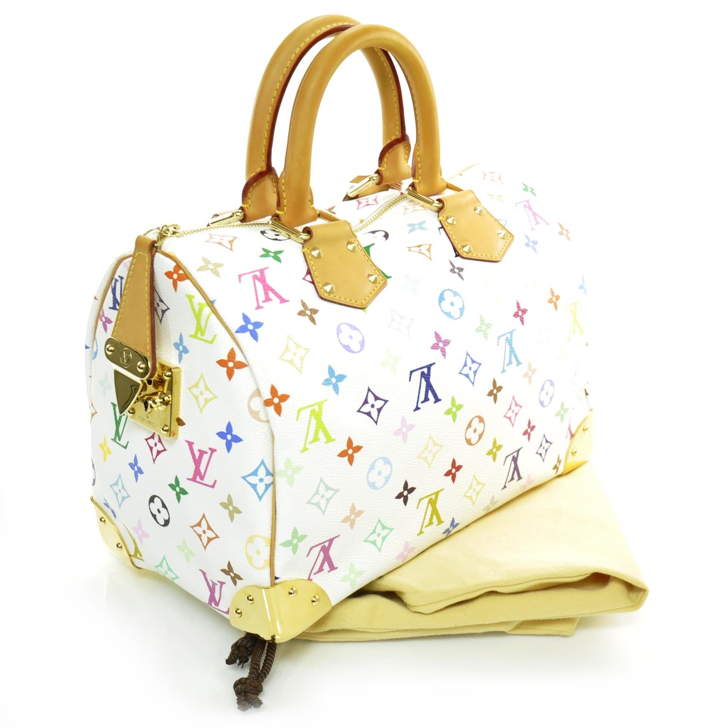 Louis Vuitton Monogram Multicolor Speedy 30 White 3 of 9
