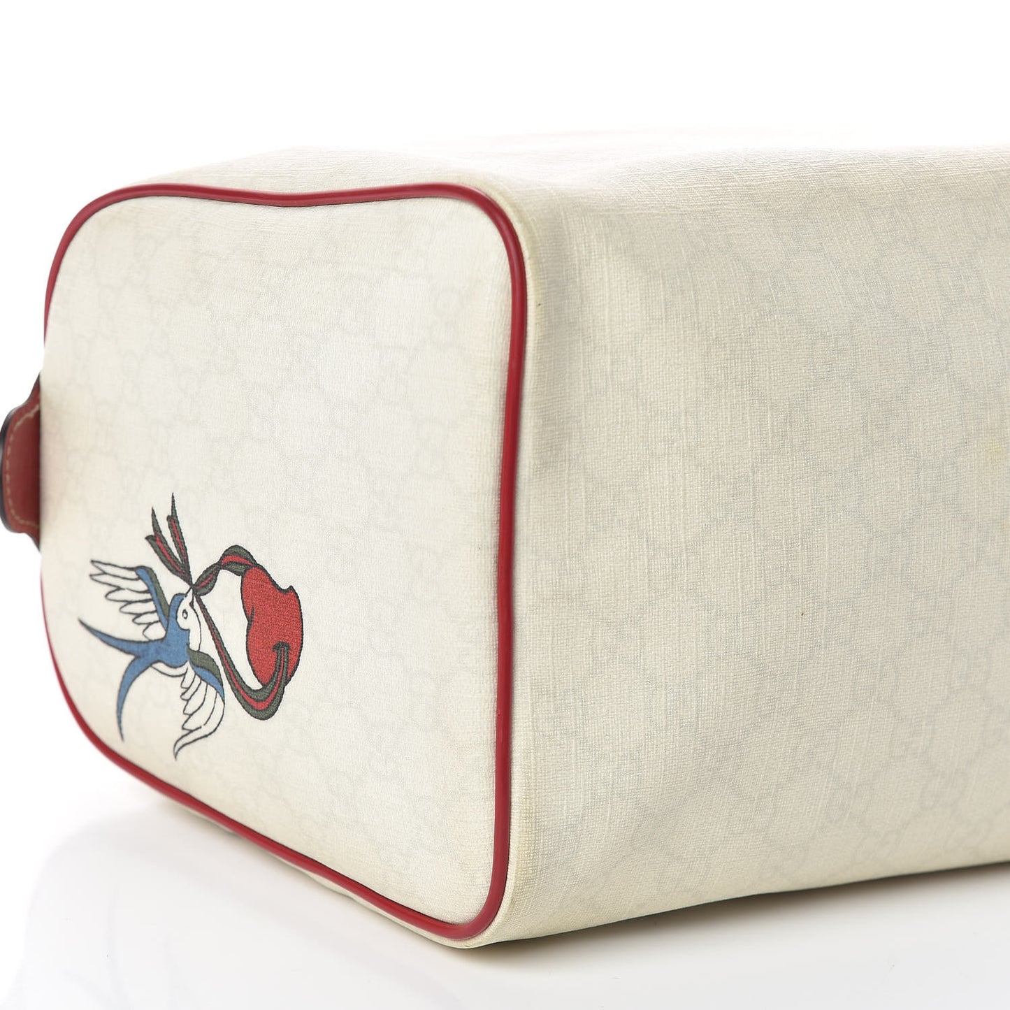 Coated Canvas Monogram Medium Tattoo Birds Joy Boston Off White Red
