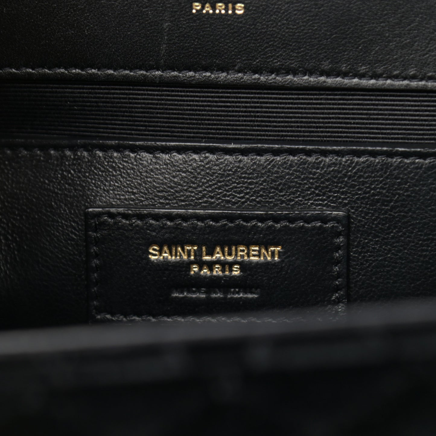 Velvet Tri-Quilt Monogram Medium College Bag Black
