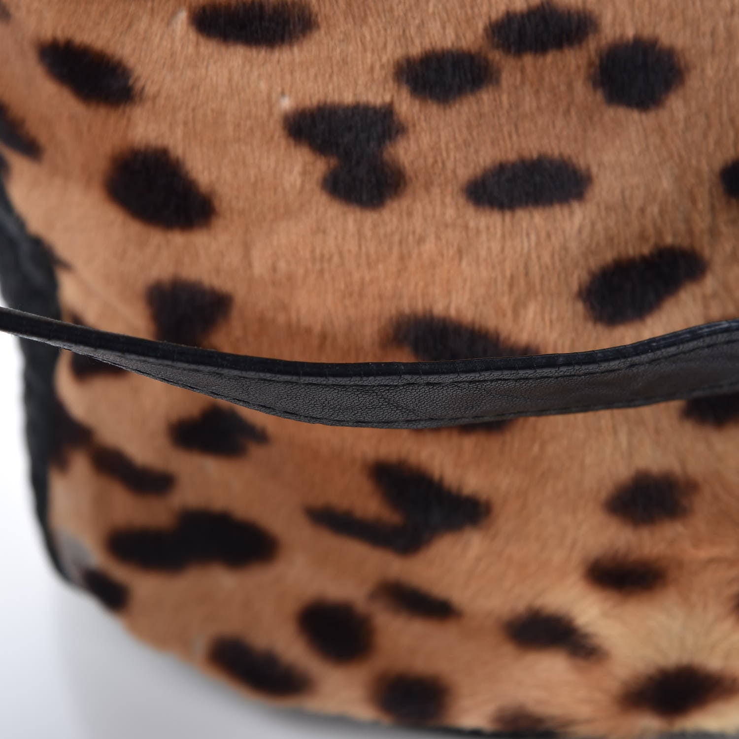 Alexander Wang Pebbled Lambskin Pony Hair Leopard Diego Bucket Bag Black Hardware 15 of 23