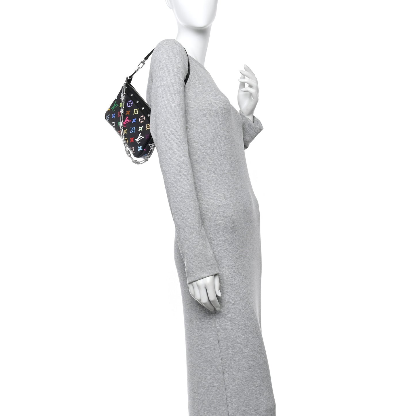 LV X TM Monogram Multicolor Pochette Accessories Black