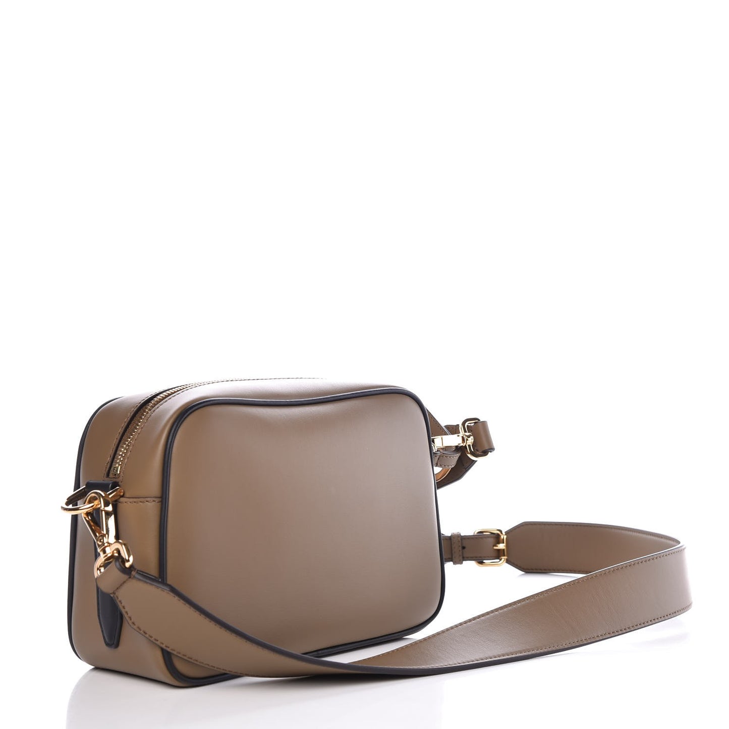 Vitello Century Velvet F is Fendi FF Multicolor Bi-Color Camera Case Fango Black Multicolor