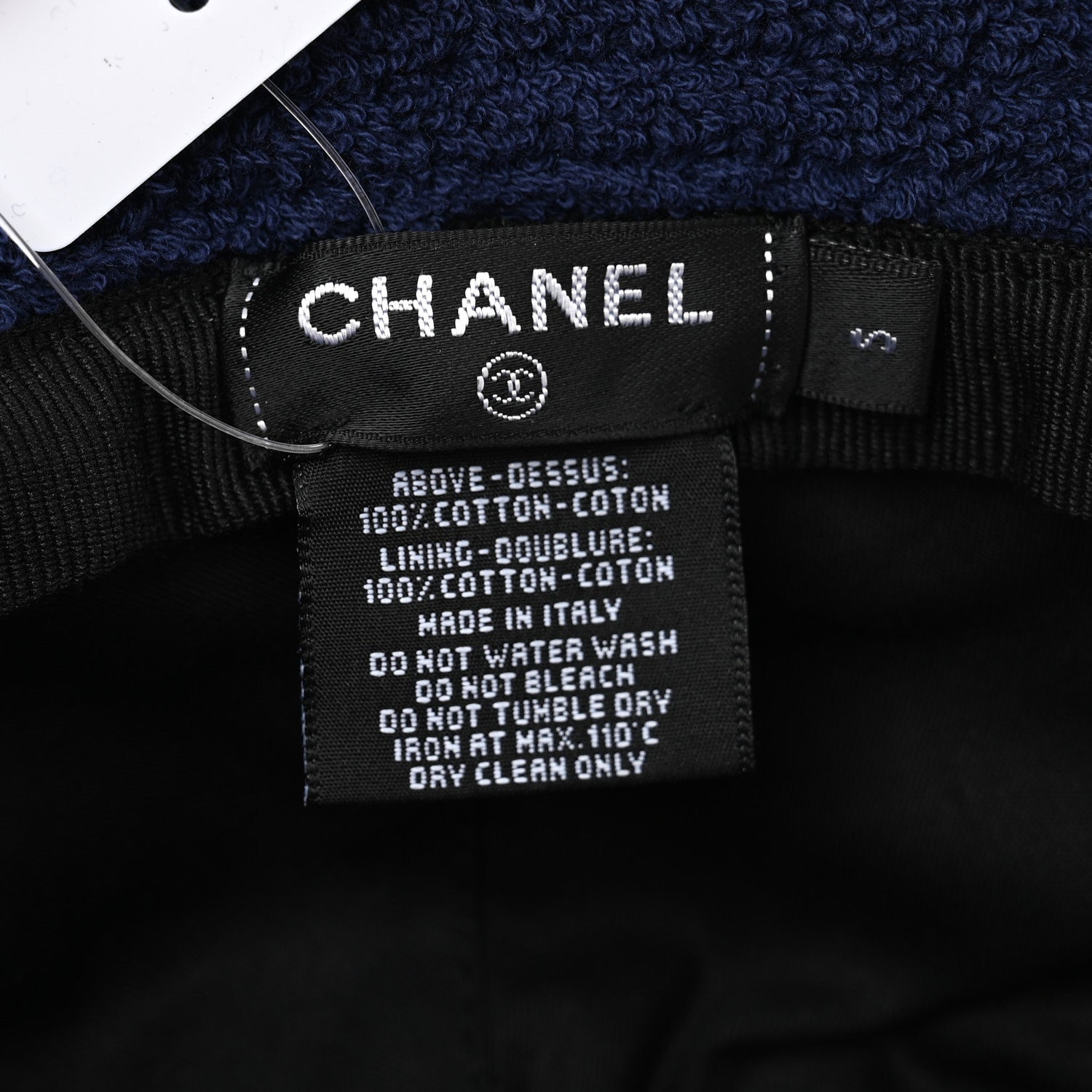 Chanel Terry Cloth CC Bucket Hat S Ecru 8 of 8