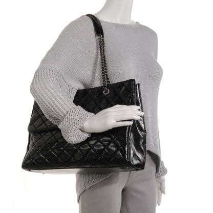 Chanel Glazed Calfskin Large Front Flap Tote Black 2 of 8