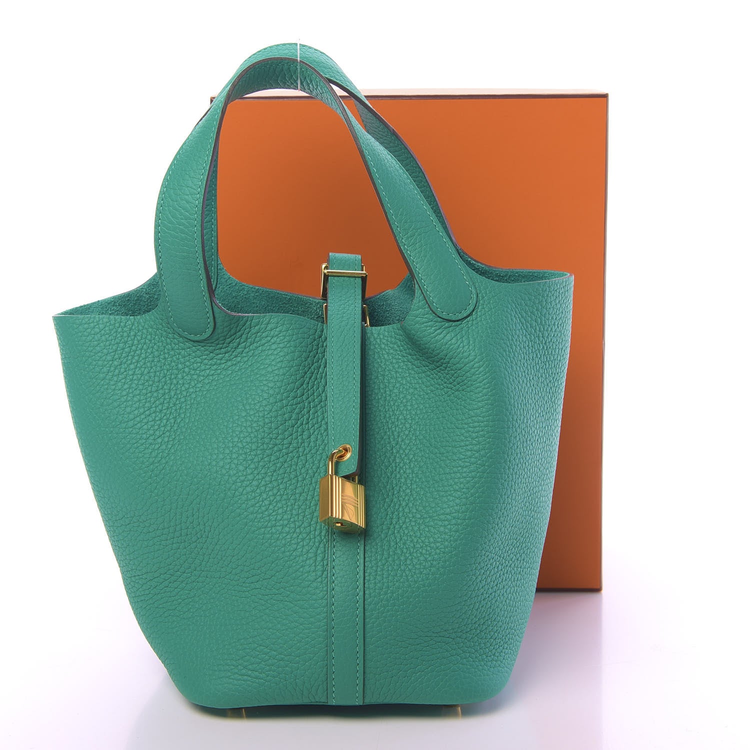 Hermes Taurillon Clemence Picotin Lock 18 PM Vert Verone 11 of 11