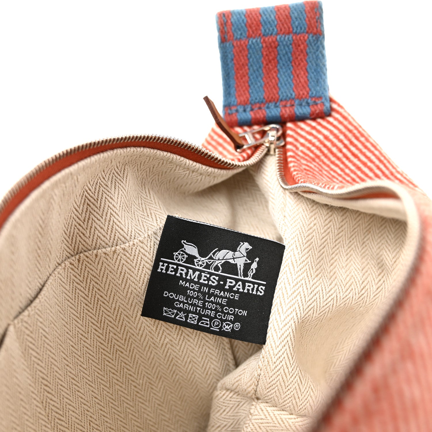 Hermes Wool Small Bride-A-Brac H Natte Pouch Tomette 6 of 9