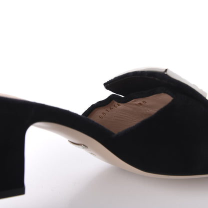 Gucci Velvet Crystal Square G Madelyn Mules 40 Black 8 of 8