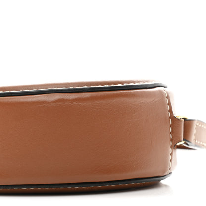 Celine Smooth Calfskin Cuir Small Triomphe Oval Crossbody Purse Tan 10 of 11