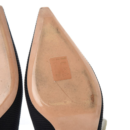 Christian Dior Technical Canvas Ribbon J Adior Slingback 65mm Pumps 42 Black 9 of 10