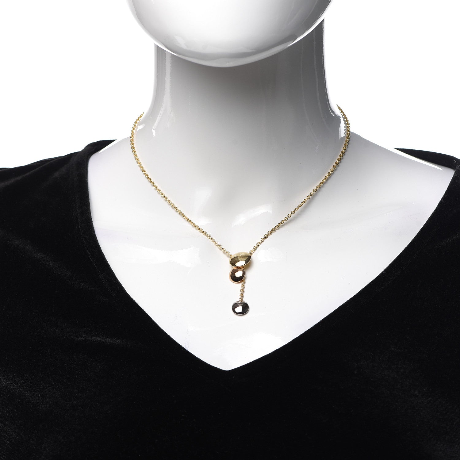 Cartier 18K Pink Yellow White Gold Sweet Trinity Drop Necklace 2 of 5