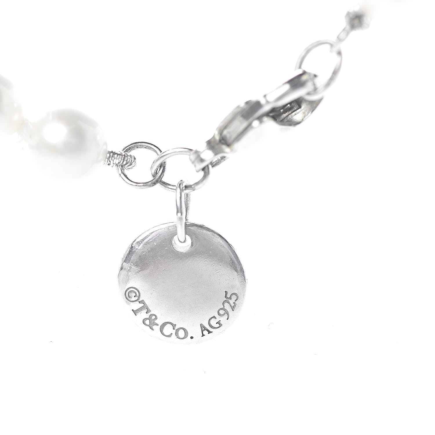 Tiffany Sterling Silver Freshwater Pearl 5-6mm Ziegfeld Necklace 4 of 5