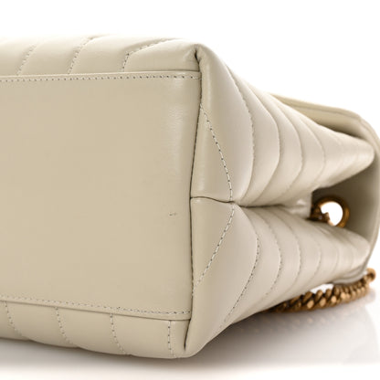 Saint Laurent Calfskin Y Quilted Monogram Medium Loulou Chain Satchel Crema Soft 9 of 9