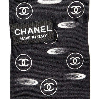 Chanel Silk CC Slim Bandeau Scarf Black 3 of 3