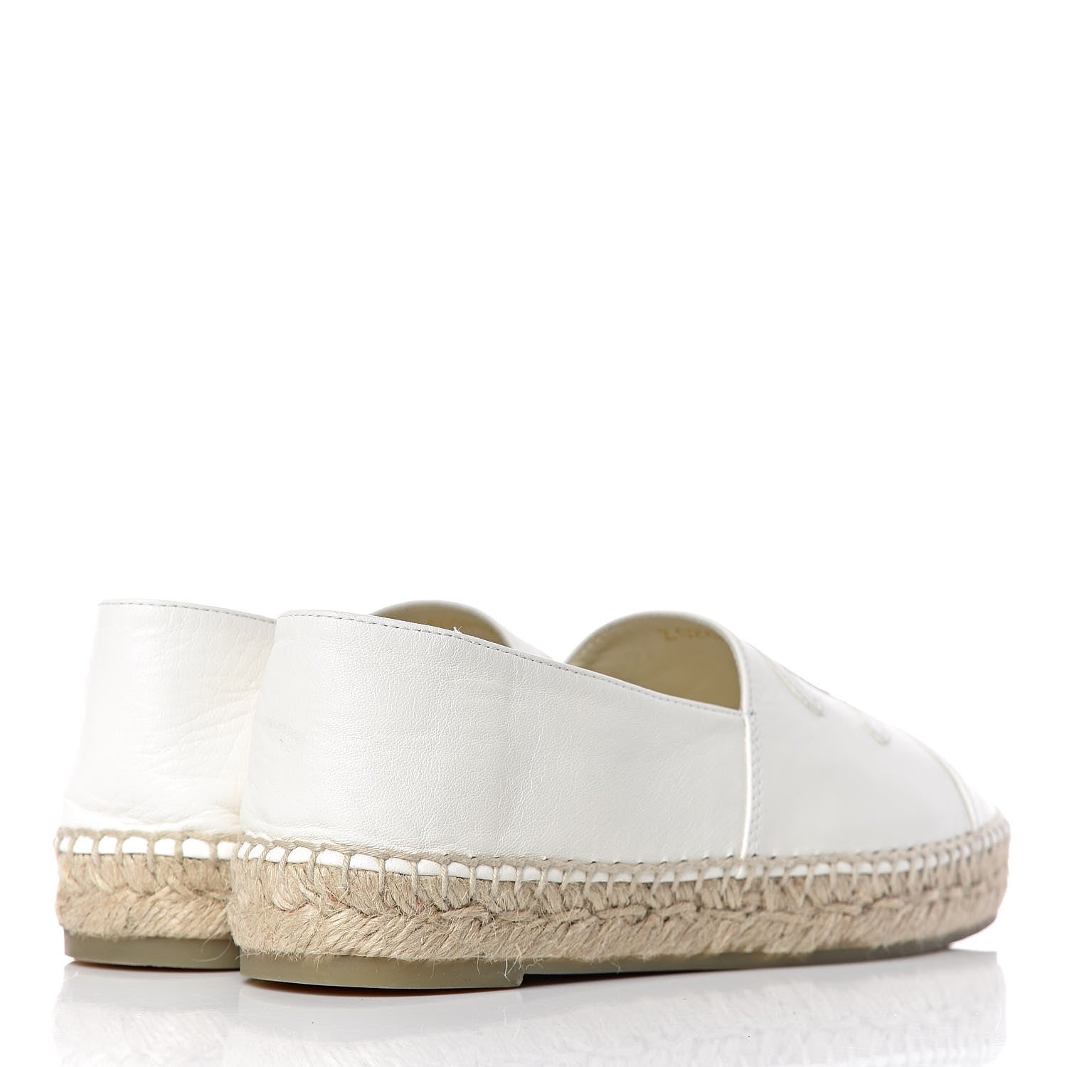 Chanel Lambskin CC Espadrilles 37 White 4 of 11