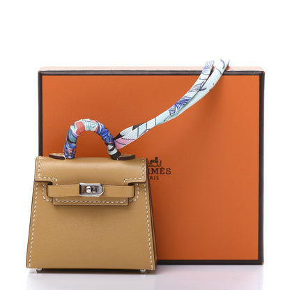 Hermes Tadelakt Mini Kelly Twilly Bag Charm Paille 9 of 9