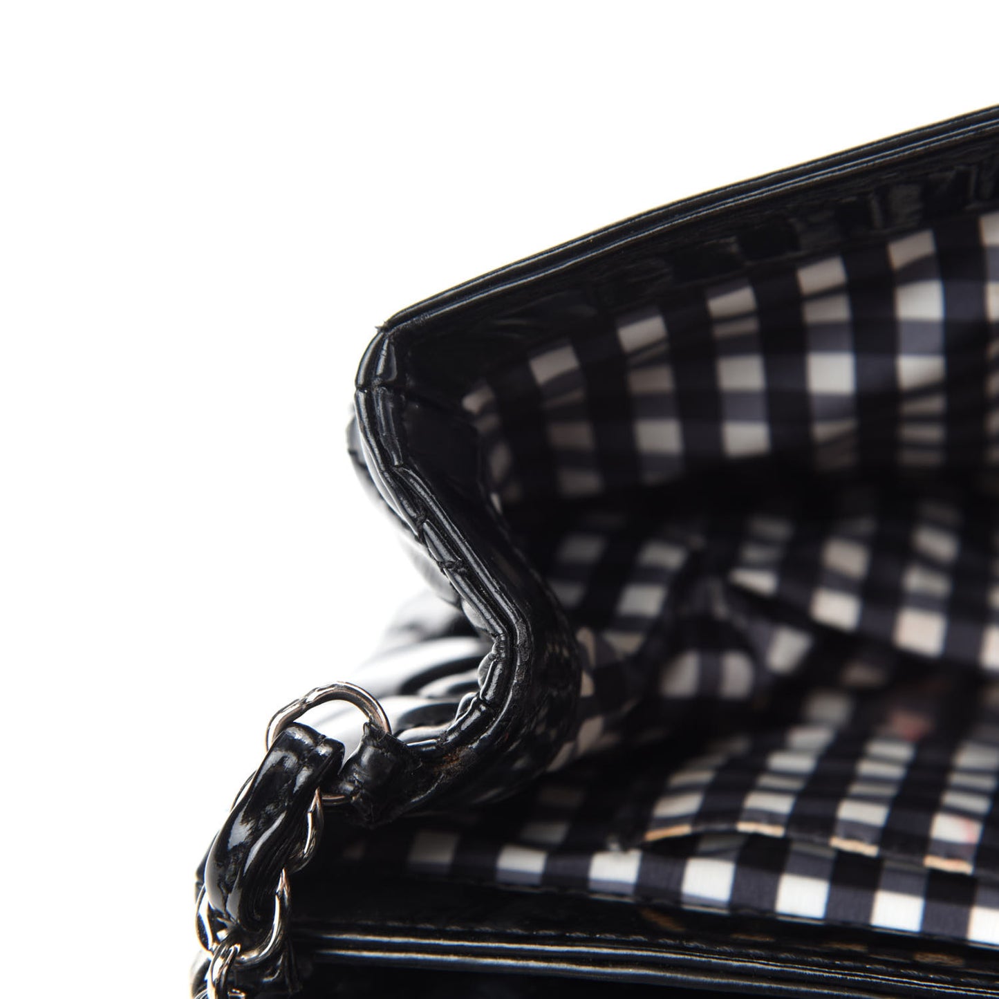 Vinyl Small Lipstick Flap Black