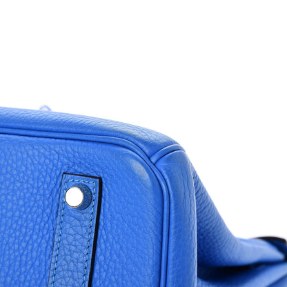Hermes Taurillon Clemence Birkin 35 Bleu Hydra 33 of 33
