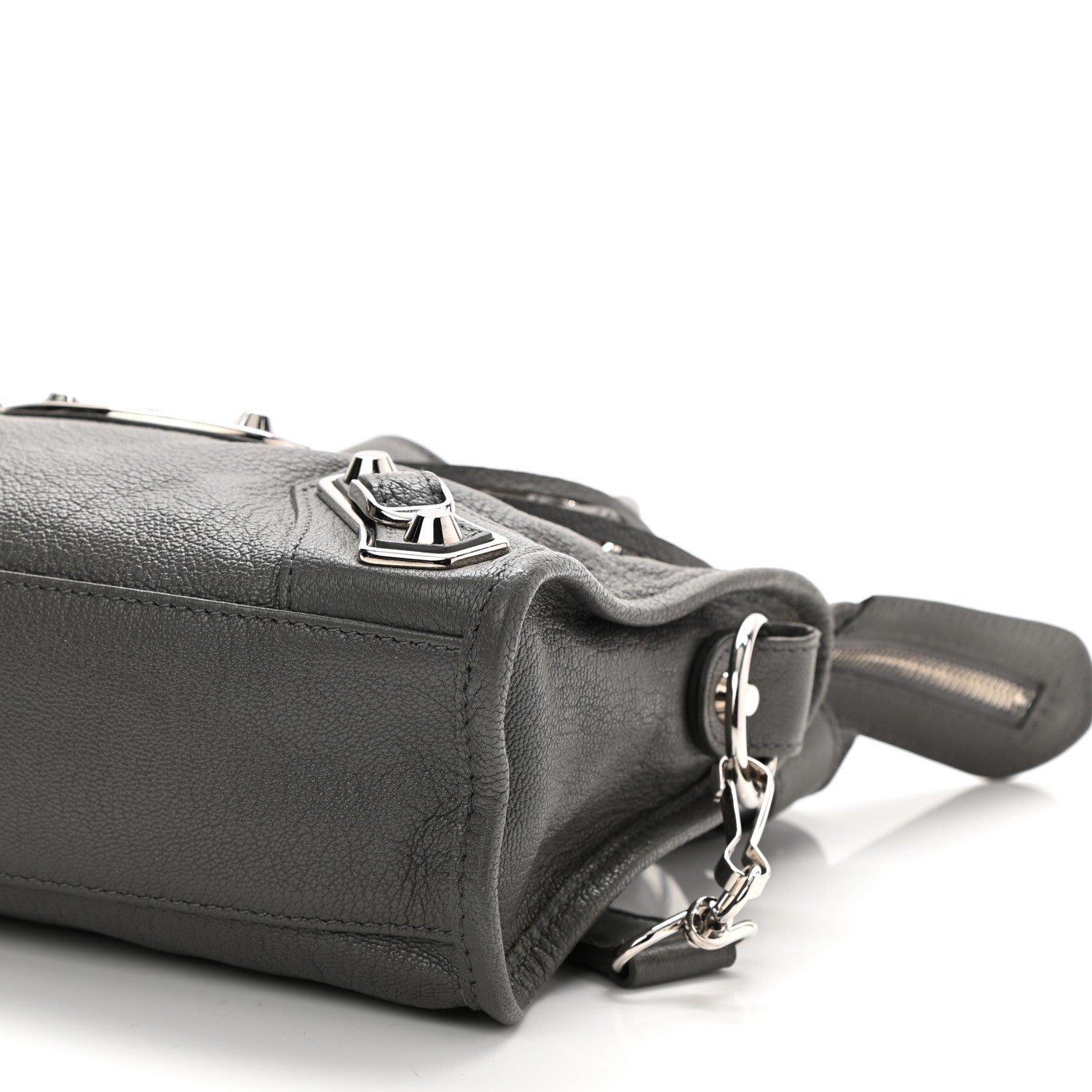 Balenciaga Chevre Silver Metallic Edge Hardware Mini City Gris Acier 10 of 10