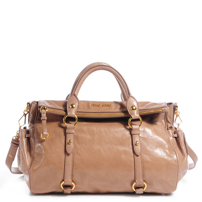 Miu Miu Vitello Lux Large Bow Bag Cammeo 1 of 8